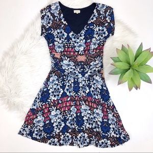 Anthropologie Meadow Rue Batik Gardenia Dress